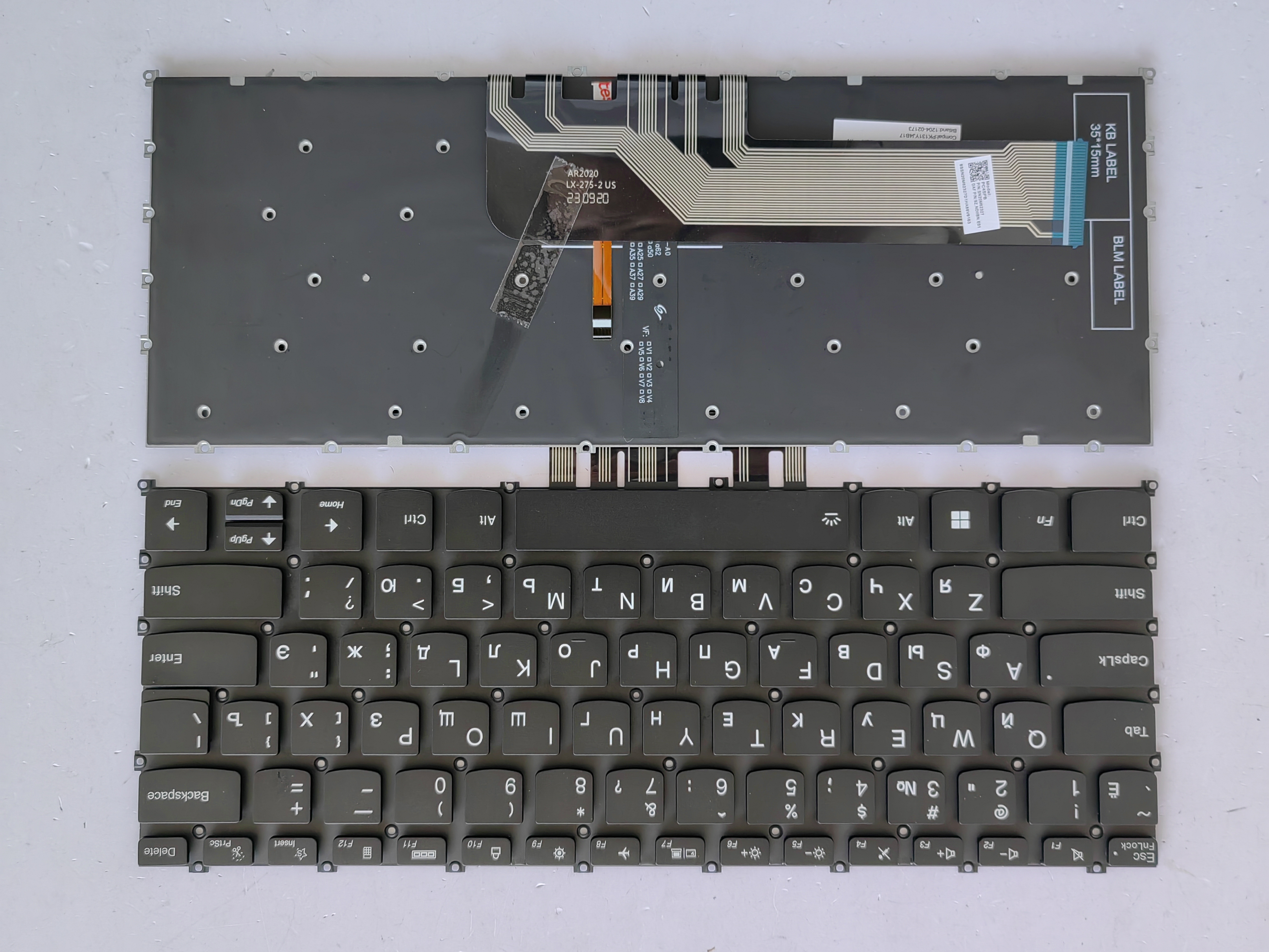 Picture of New Replacement Laptop Keyboard For LENOVO AIR 14 2020/YogaSlim714/YOGA14S BLACK Backlit (OEM) RU Layout
